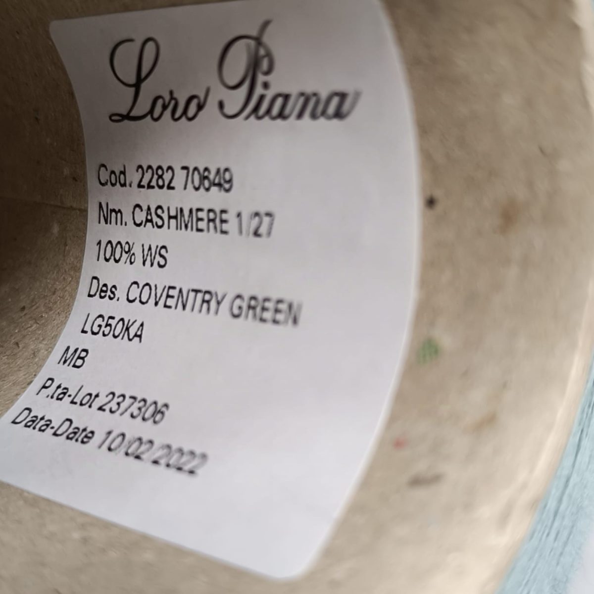 Пряжа Loro Piana Cashmere, кашемир бобинный, пыльная мята цвет пыльная мята