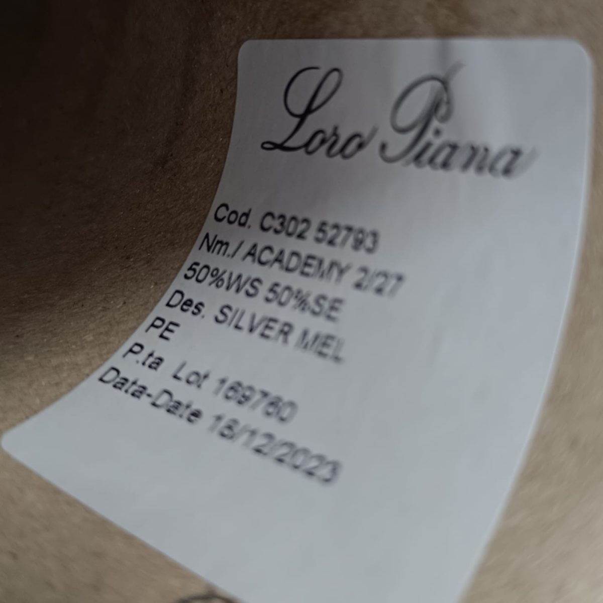 Пряжа Loro Piana Academy, кашемир бобинный, экрю цвет экрю