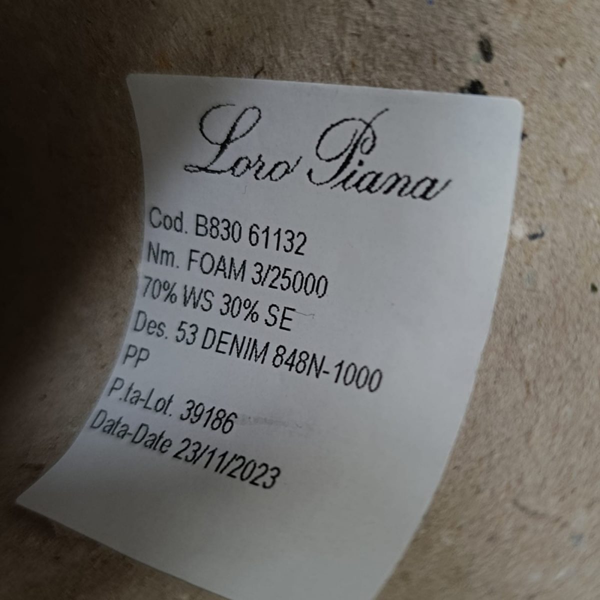 Пряжа Loro Piana Foam, кашемир бобинный, деним цвет деним