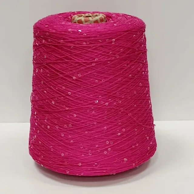 Пряжа D&C Yarns Paillux, с пайетками в бобинах, вербена/прозрачные