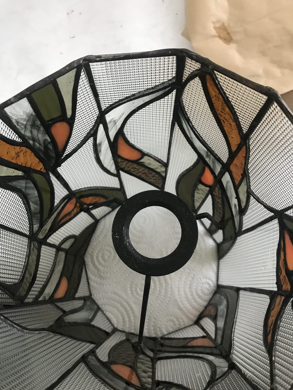 Настольные светильники «Водоросли» цвет Серый коричневый оранжевый прозрачный 