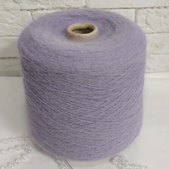 Пряжа Stock Yarn Italy Spiky 80, ангора бобинная, лаванда