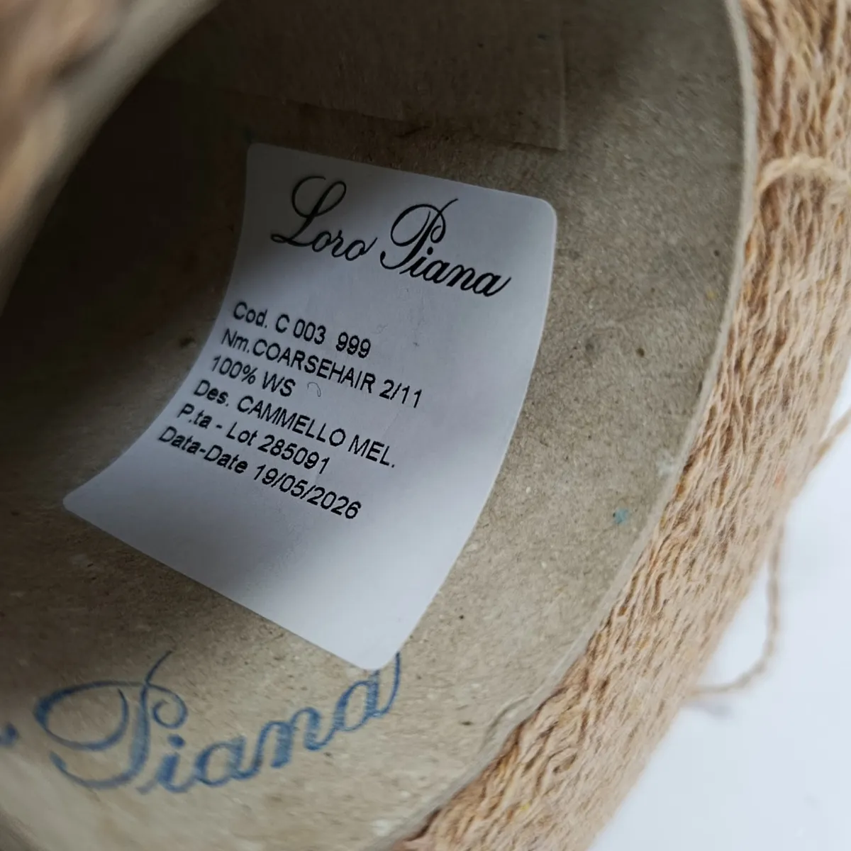 Пряжа Loro Piana Coarsehair, кашемир бобинный, верблюжонок