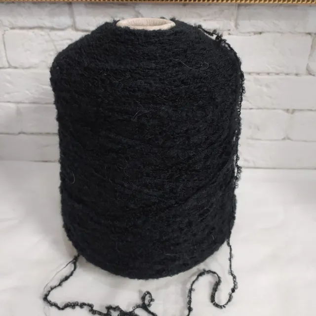 Пряжа Lineapiu Eskimo Unito, букле бобинное, черный
