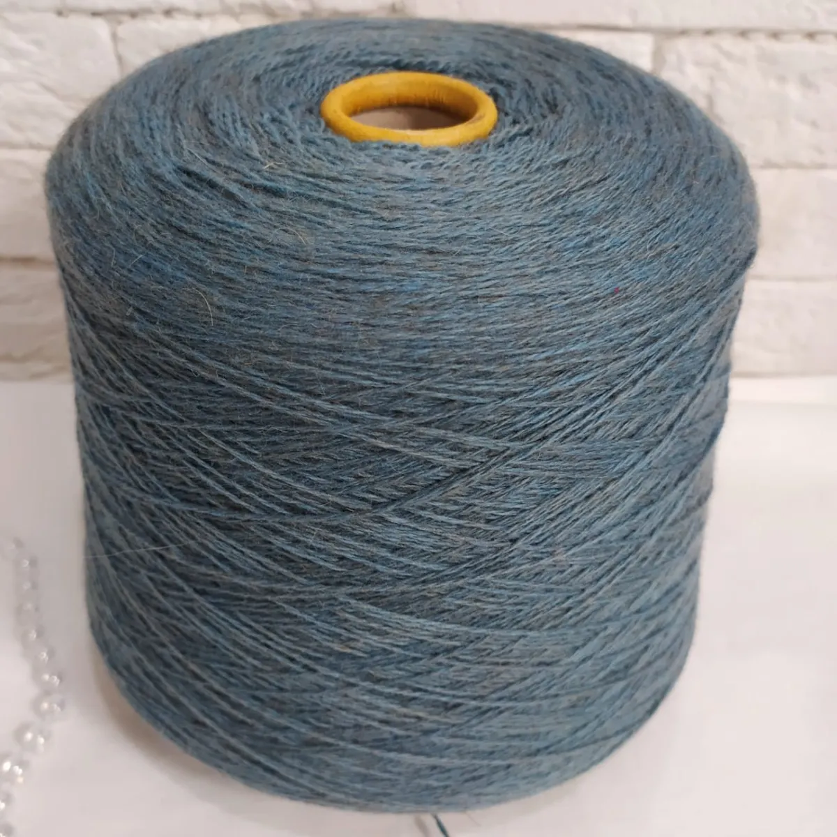 Пряжа Stock Yarn Italy Galisia, верблюжий пух бобинный, аква цвет аква