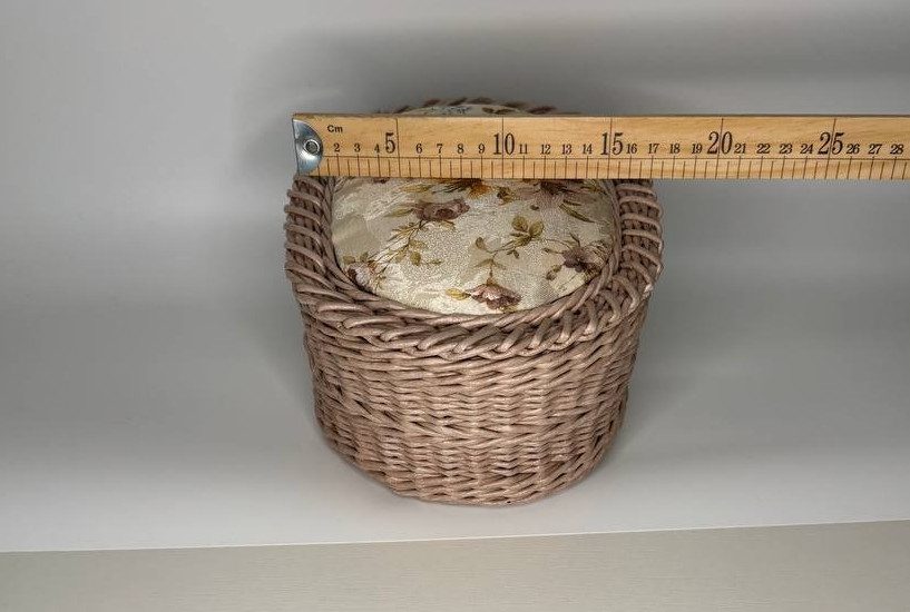 Шкатулка из бумажной лозы цвет Натуральный, бежевый, соломенный